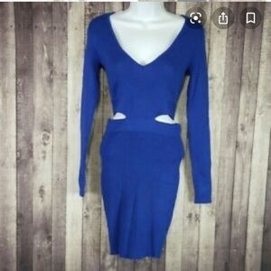 NWT LF Seek the label blue dress with cutouts